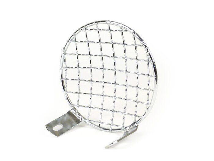 Grille optique de phare -AMS CUPPINI rond- Vespa VNB3T, VNB4T, VNB5T, VNB6T, VBA, VBB, GS150 (VS1-5T), GS160 / GS4 (VSB1T) - chromé