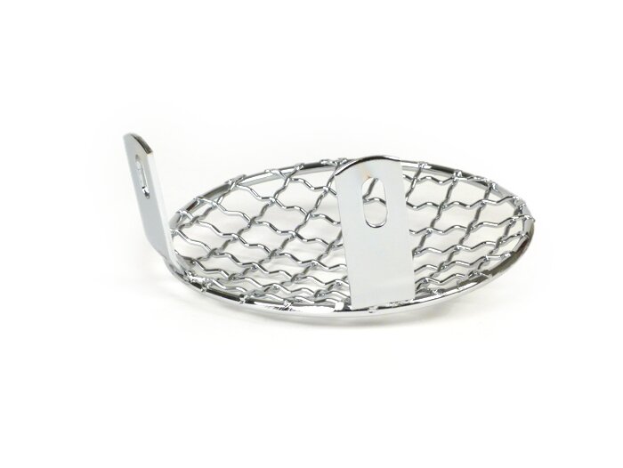 Grille optique de phare -AMS CUPPINI rond- Vespa VNB3T, VNB4T, VNB5T, VNB6T, VBA, VBB, GS150 (VS1-5T), GS160 / GS4 (VSB1T) - chromé