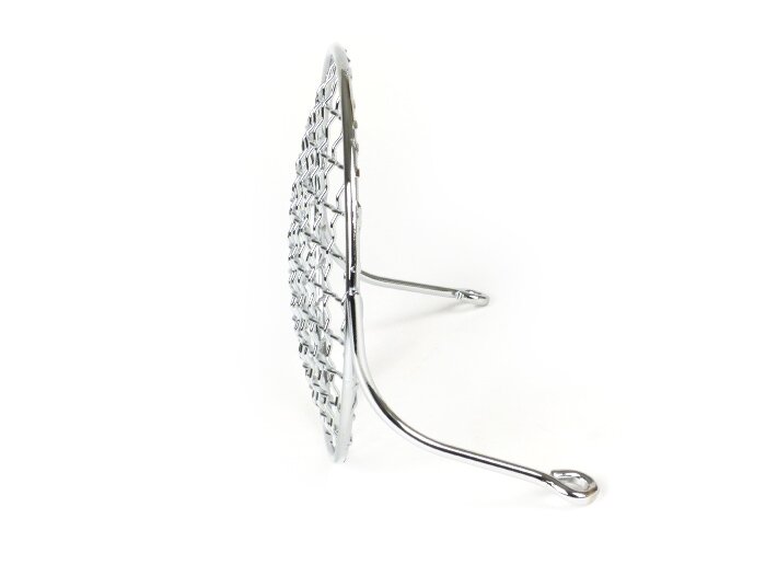 Headlight grill -AMS CUPPINI round- Vespa PX80, PX125, PX150, PX200 - chrome