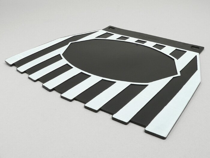 Rear mudflap -CLASSIC- black/white