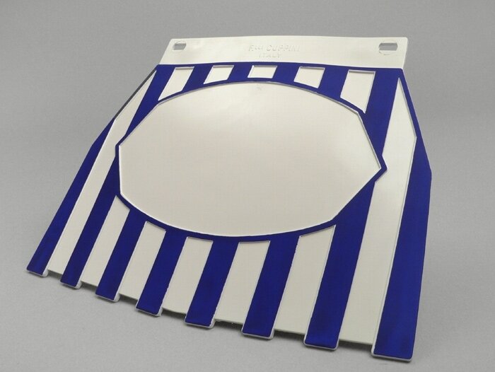Rear mudflap -CLASSIC- white/blue