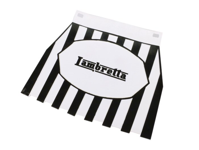 Bavette arrière -CLASSIC Lambretta- blanc/noir