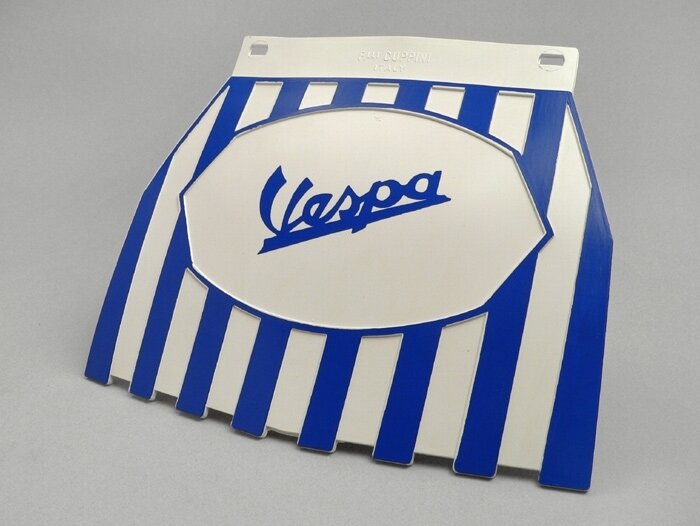 Rear mudflap -CLASSIC Vespa- white/blue