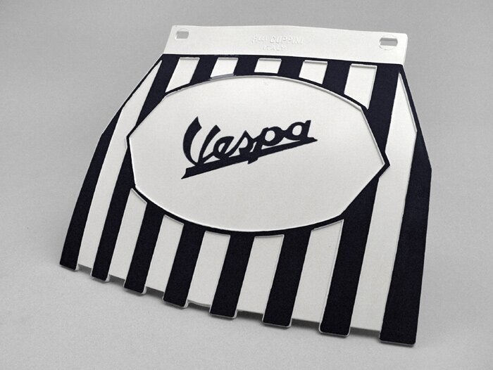 Rear mudflap -CLASSIC Vespa- white/black