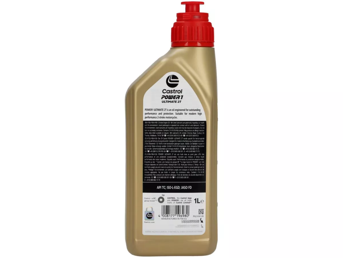 Aceite -CASTROL Power 1 Racing (sucesor de TTS/RS)- 2 tiempos - 1000ml