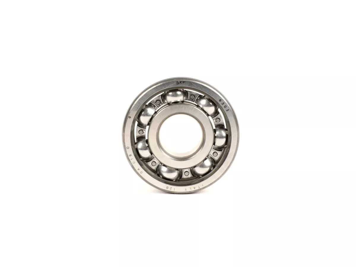 Ball bearing -6303- (17x47x14mm) - (used for crankshaft, drive side Vespa V50, V90, PV125, ET3, PK S, PK XL, Lambretta Lui 50, J 50-100)