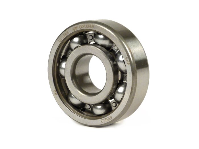 Rodamiento de bolas -6303 C3- (17x47x14mm) - (utilizado para el lado de accionamiento del cigüeñal Vespa V50, V90, PV125, ET3, PK S, PK XL, Lambretta Lui 50, J 50-100)