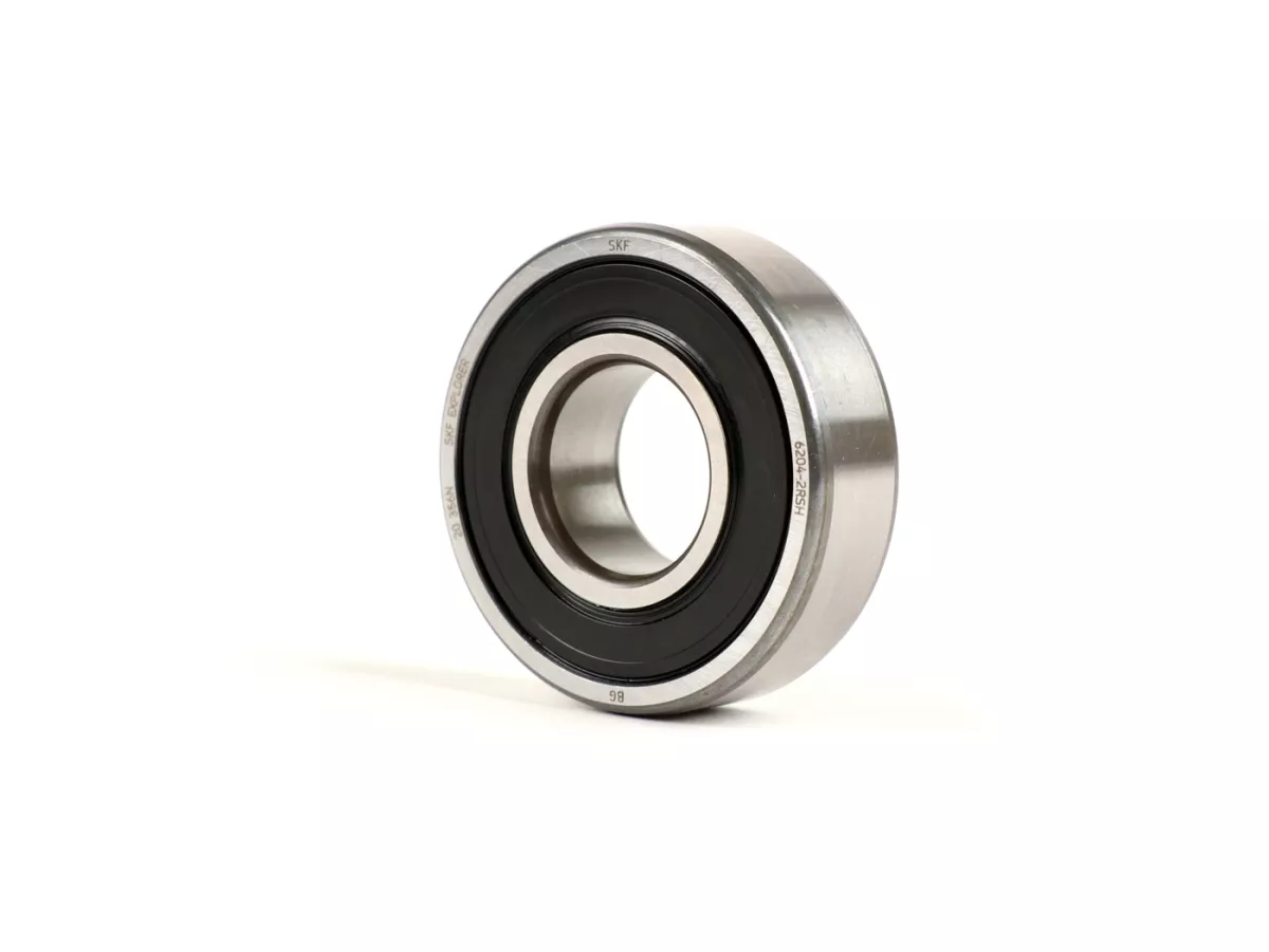 Kogellager -6204 2RS (aan beide zijden ingekapseld)- (20x47x14mm) - (gebruikt voor hoofdas Vespa PX, T5 125cc, Cosa, Rally180 (VSD1T), Rally200 (VSE1T), Sprint150 (VLB1T), TS125 (VNL3T), GT125 (VNL2T), GTR125 (VNL2T) - achterwielas Piaggio 50-180cc 2-takt