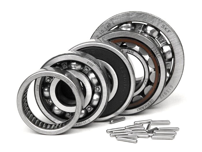 Ball bearing set for engine -SCOOTER CENTER- Vespa Largeframe T5 125cc (VNX5T) - fits also engine casing Malossi VR-One, Pinasco PX/T5