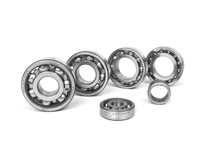 Ball bearing set for engine -SCOOTER CENTER- Vespa Smallframe V50, V90, SS50, SS90, PV125, ET3, PK S, PK XL - conversion to ETS crankshaft