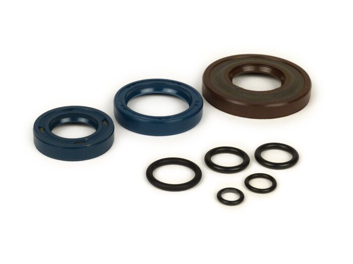Oil seal set engine -CORTECO FKM- Vespa V50, PV125, ET3, PK50, PK80, PK125 S - incl. O-rings