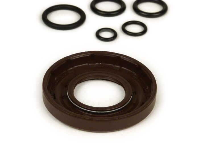 Oil seal set engine -CORTECO FKM- Vespa V50, PV125, ET3, PK50, PK80, PK125 S - incl. O-rings