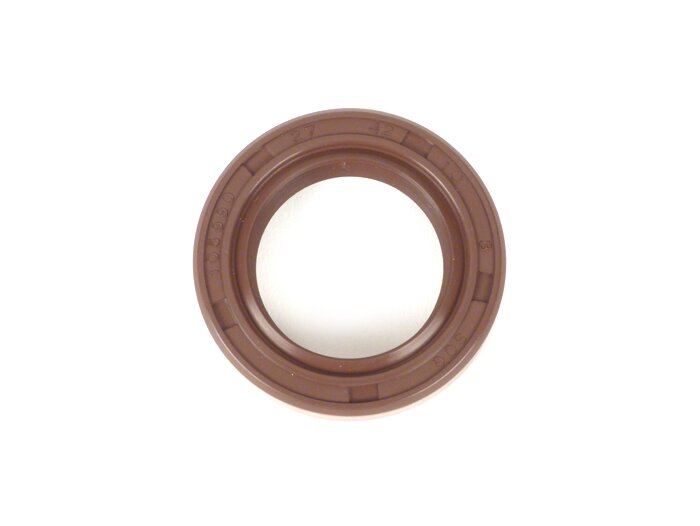 Oil seal 27x42x10mm -FPM, dual lip- Vespa V1-15, V30-33, VN, VM, VL, VD, VB, VGL, PX (since 1992), T5 125cc, Cosa - used for rear hub / axle (wideframe = outer / largeframe = inner)