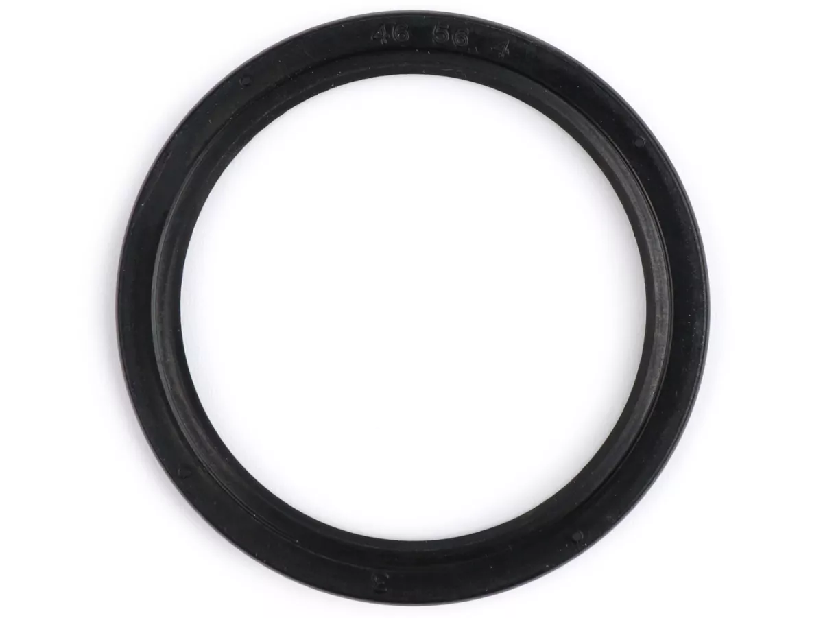 Joint spi 46x56x4mm - (monté sur pignon entraineur de compteur Vespa PX (1984-), T5 125cc, Cosa, PK, Gilera Fuoco, Piaggio Hexagon, MP3, Sfera, SKR, Quartz, Zip SP, Vespa ET2, ET4, GT125, GTL, GTS125, GTV, LX, LXV, S)