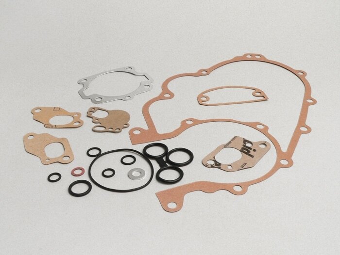 Engine gasket set -ATHENA- Vespa Sprint (2 transfer ports) - GT125 (VNL2T), GTR125 (VNL2T -138956), Super125 (VNC1T), Super 150 (VBC1T -328127), GL150 (VLA1T), Sprint150 (VLB1T -012665) - incl. o-seals