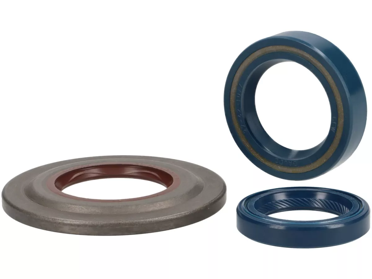 Motorolieafdichtingsset -CIF metaal (bruin)- Vespa PX80, PX125, PX150, PX200 Lusso, T5 125cc, Cosa - Oliekeerring achterwiel 27x42x10mm (interne montage)