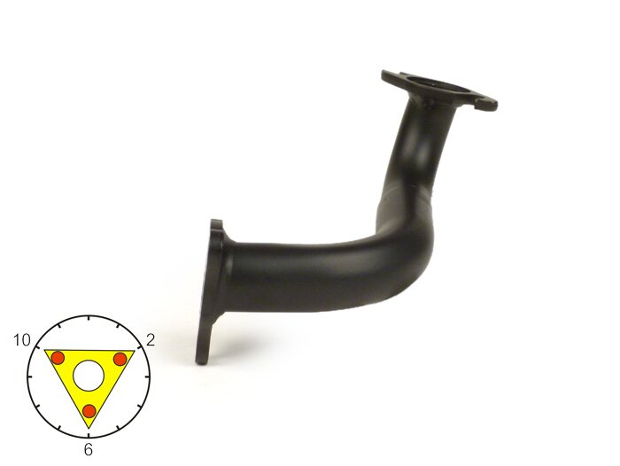 Colector de escape -OFFEN / UNRESTRICTED 3 agujeros para sistemas de escape con silenciador trasero separado- Keeway, Explorer, ATU, Generic - negro