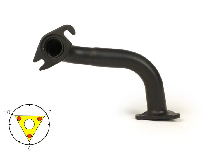 Colector de escape -OFFEN / UNRESTRICTED 3 agujeros para sistemas de escape con silenciador trasero separado- Keeway, Explorer, ATU, Generic - negro
