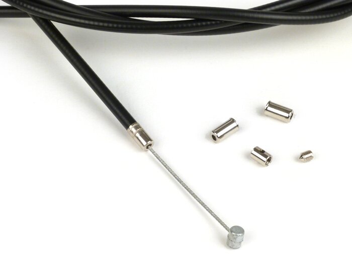Kabel universal -Ø = 1.2mm x 2500mm, nipel Ø = 5.5mm x 7mm - digunakan sebagai kabel throttle - PTFE yang dikepang