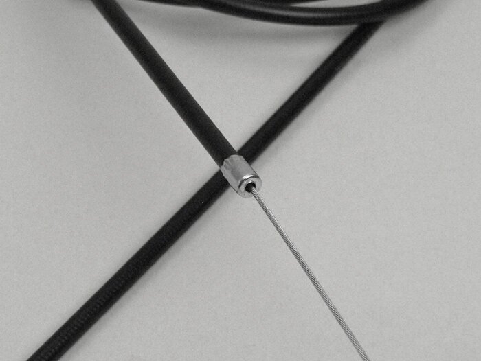 Kabel universal -Ø = 1.2mm x 2500mm, nipel Ø = 5.5mm x 7mm - digunakan sebagai kabel throttle - dipelintir