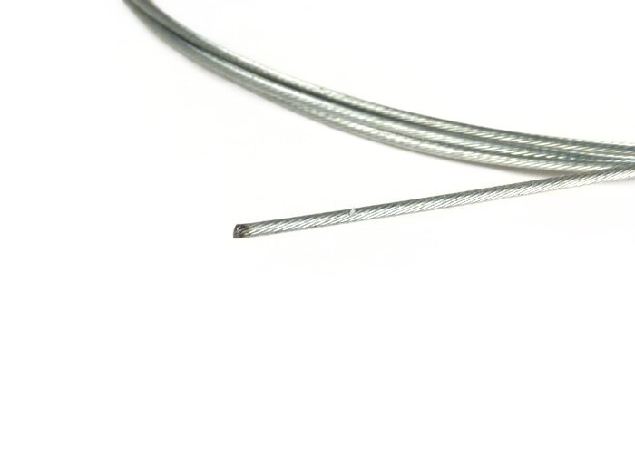 Cable universel interne -Ø=1,9mm x 2000mm, montage avec boule- utilisé comme cable d'embrayage, Cable de frein avant - cable étamé