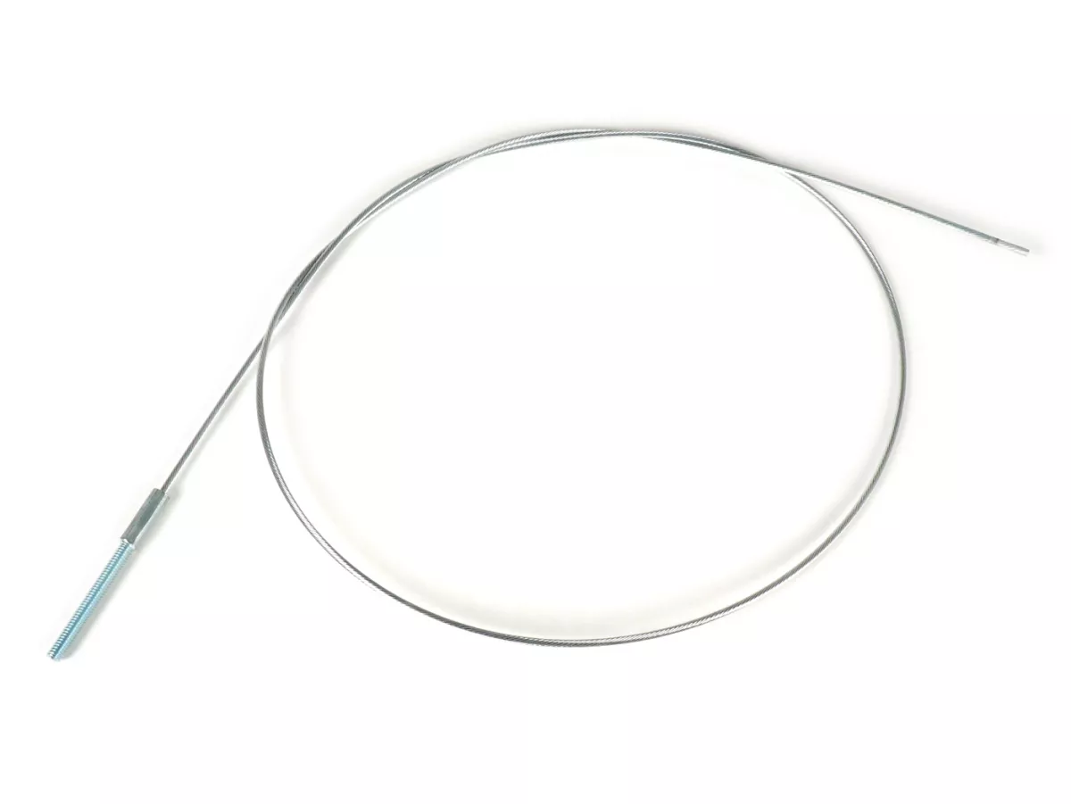 Bakre bromskabel inuti -OEM KVALITET, Ø=2,5mm utan ögla med gängad bit M6 (för konvertering till bromsarm T5) - Vespa Rally180 (VSD1T), Rally200 (VSE1T), Sprint, VNA, VNB, VBA, VBB, VNC, VBC