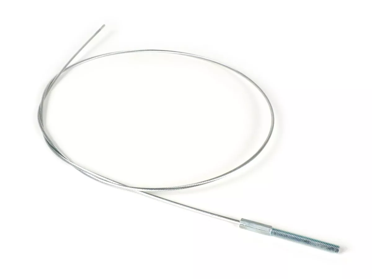 Bakre bromskabel inuti -OEM KVALITET, Ø=2,5mm utan ögla med gängad bit M6 (för konvertering till bromsarm T5) - Vespa Rally180 (VSD1T), Rally200 (VSE1T), Sprint, VNA, VNB, VBA, VBB, VNC, VBC