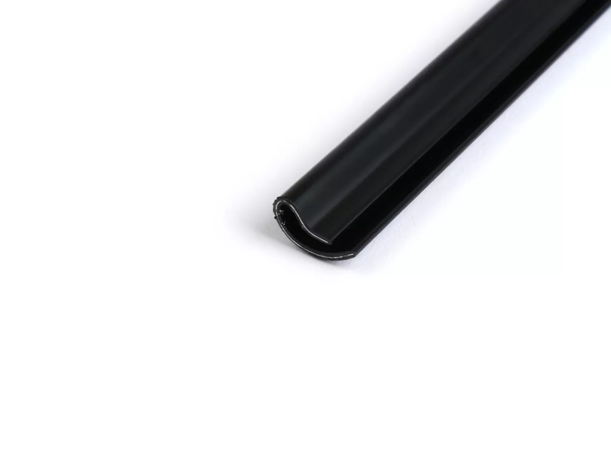 Leg shield beading -OEM QUALITY- Vespa PX (1984) - plastic - black