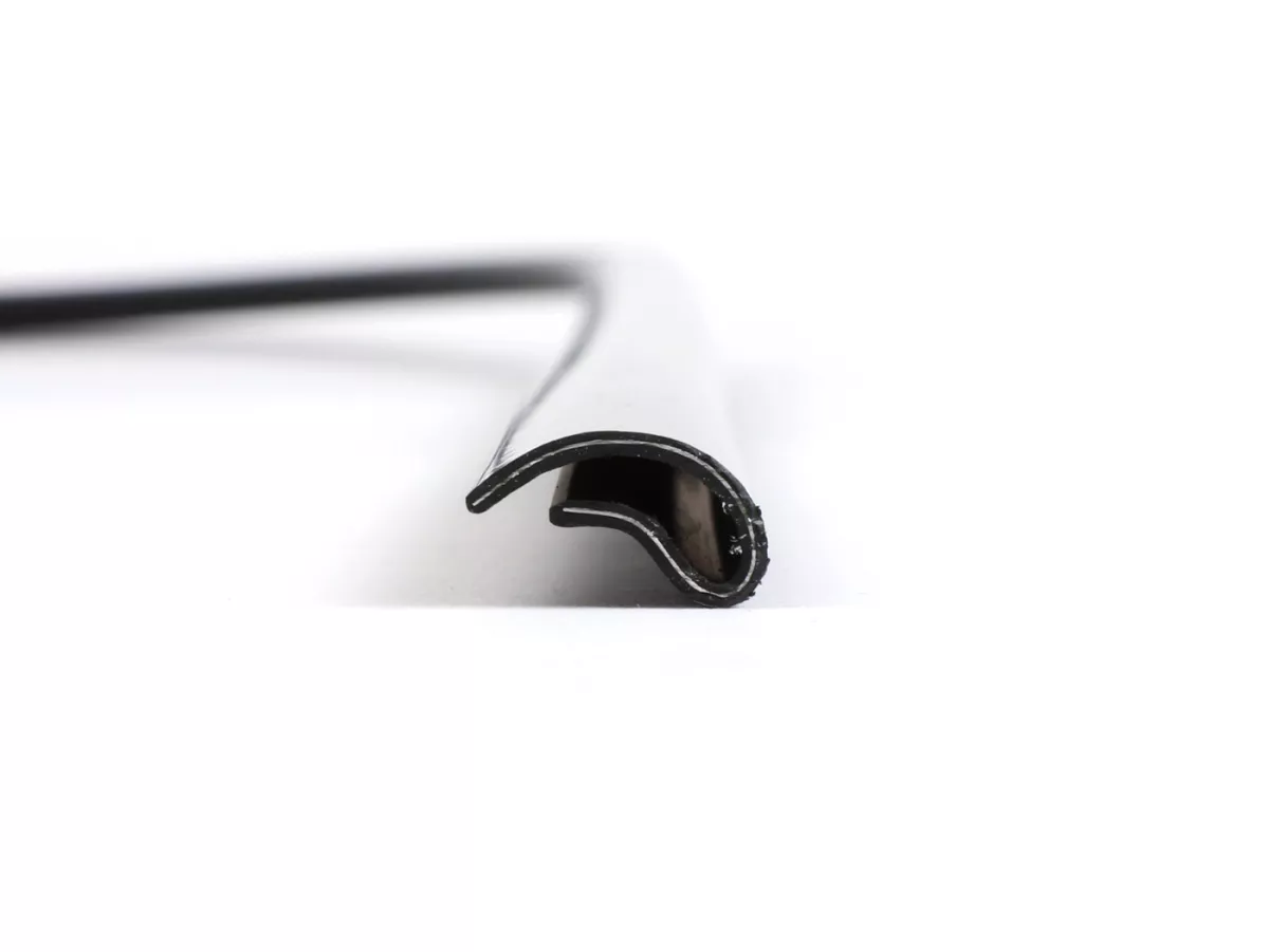 Leg shield beading -OEM QUALITY- Vespa PX (1984) - plastic - black