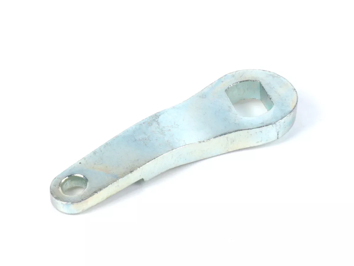 Brazo de freno trasero -PIAGGIO, versión corta (longitud=67mm, montado de fábrica en motores de 80-150cc)- adecuado para Vespa Largeframe PX80, PX125, PX150, GL150, GT125/GTR125, TS125, Sprint150, Rally180, VNA, VNB, VBA, VBB, Super (VNC/VBC), Wideframe V