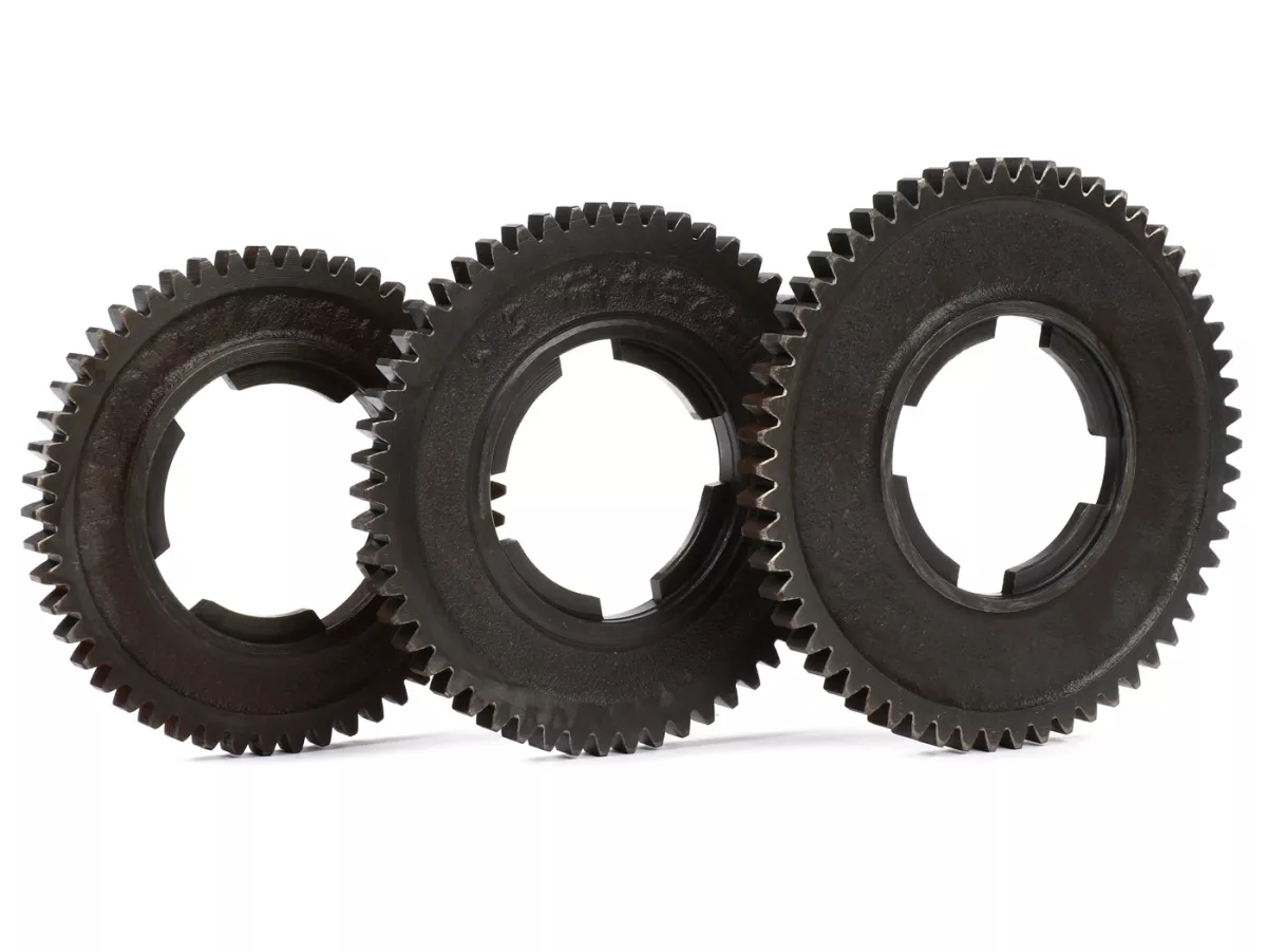 Gear cog  set (1-3) -LML (NOS)- Vespa V50, V90, 50N, PV125, ET3, SS50, SS90, PK S, PK XL1, PK XL2, ETS - (50, 54, 58 teeth)