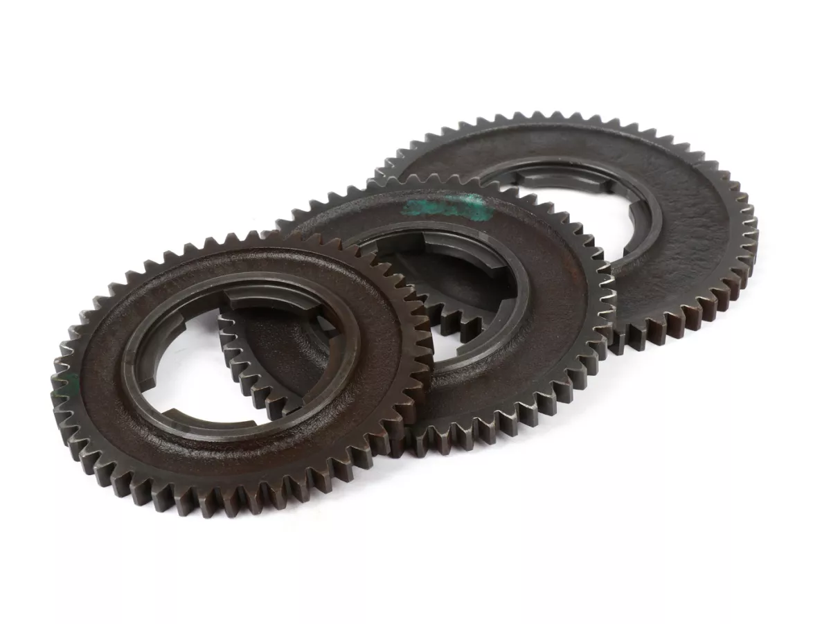 Gear cog  set (1-3) -LML (NOS)- Vespa V50, V90, 50N, PV125, ET3, SS50, SS90, PK S, PK XL1, PK XL2, ETS - (50, 54, 58 teeth)