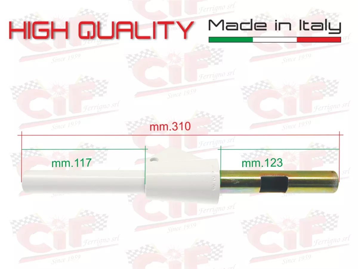 Tubo cambio (ROLLER ESTERNO) -MADE IN ITALY- Vespa 50S, Primavera, ET3, GTR125, TS125, Sprint Veloce, Super, Rally200 - 310mm, Ø24mm