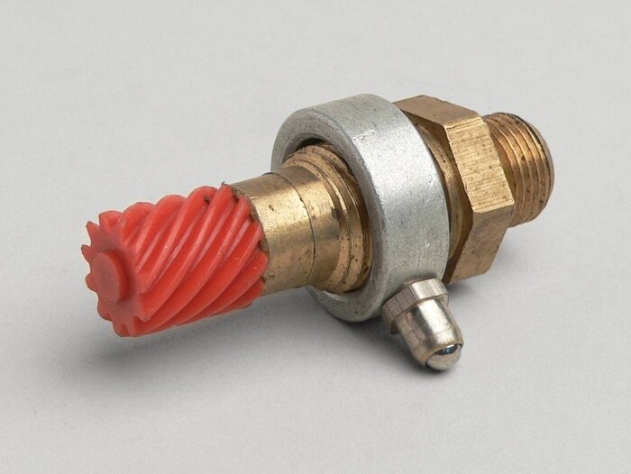 Tornillo sin fin velocímetro - CALIDAD OEM - Vespa 11 dientes, l=44mm, 2,7mm cuadrado - Vespa Wideframe VM, VN, VB1, VL, Largeframe VNA, VNB, Super (VNC/VBC), VBA, VBB