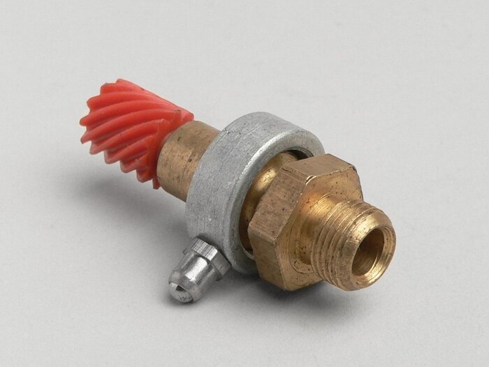 Tornillo sin fin velocímetro - CALIDAD OEM - Vespa 11 dientes, l=44mm, 2,7mm cuadrado - Vespa Wideframe VM, VN, VB1, VL, Largeframe VNA, VNB, Super (VNC/VBC), VBA, VBB