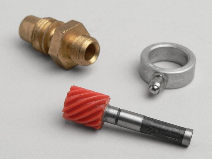 Tornillo sin fin velocímetro - CALIDAD OEM - Vespa 11 dientes, l=44mm, 2,7mm cuadrado - Vespa Wideframe VM, VN, VB1, VL, Largeframe VNA, VNB, Super (VNC/VBC), VBA, VBB