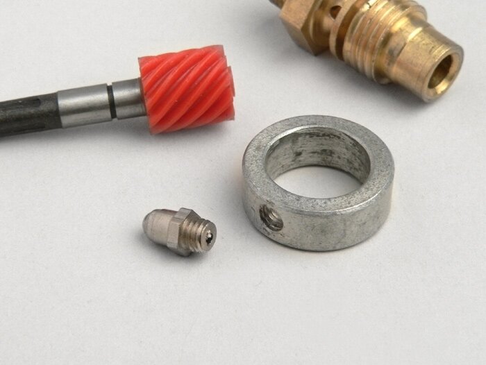 Tornillo sin fin velocímetro - CALIDAD OEM - Vespa 11 dientes, l=44mm, 2,7mm cuadrado - Vespa Wideframe VM, VN, VB1, VL, Largeframe VNA, VNB, Super (VNC/VBC), VBA, VBB