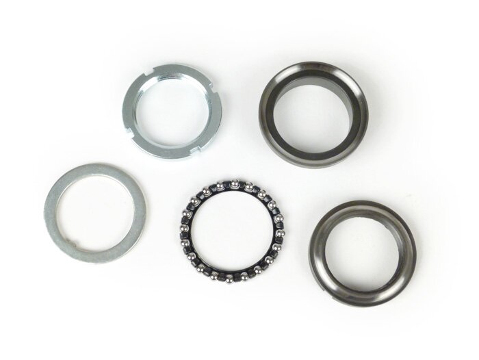 Steering set -PIAGGIO- Piaggio, Gilera- Piaggio, Gilera, Vespa - upper complete (5 parts) - Vespa V50, 50N, PV, ​ET3, ​PK, PX, T5, Cosa, Rally, Sprint, Super, GS160, SS180, GTS, HPE, ET2, ET4, LX/LXV, S50-125, Sprint, Primavera, Runner, SKR, Skipper, TPH,