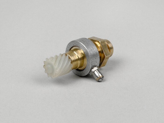 Snelheidsmeter worm set -OEM KWALITEIT- Vespa 11 tanden, l=44mm, 2.0mm vierkant - Vespa Wideframe VM, VN, VB1, VL, Largeframe VNA, VNB, Super (VNC/VBC), VBA, VBB