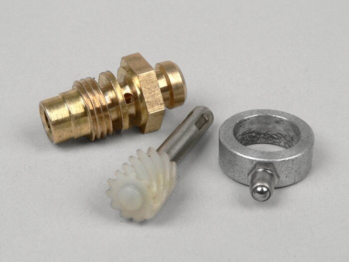 Snelheidsmeter worm set -OEM KWALITEIT- Vespa 11 tanden, l=44mm, 2.0mm vierkant - Vespa Wideframe VM, VN, VB1, VL, Largeframe VNA, VNB, Super (VNC/VBC), VBA, VBB
