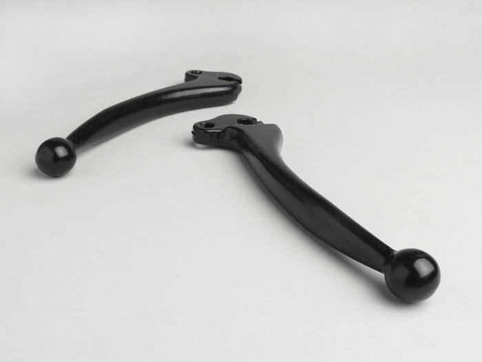 Maneta de freno + maneta de embrague (juego) - CALIDAD OEM - Vespa PX (hasta 1997) - Negro
