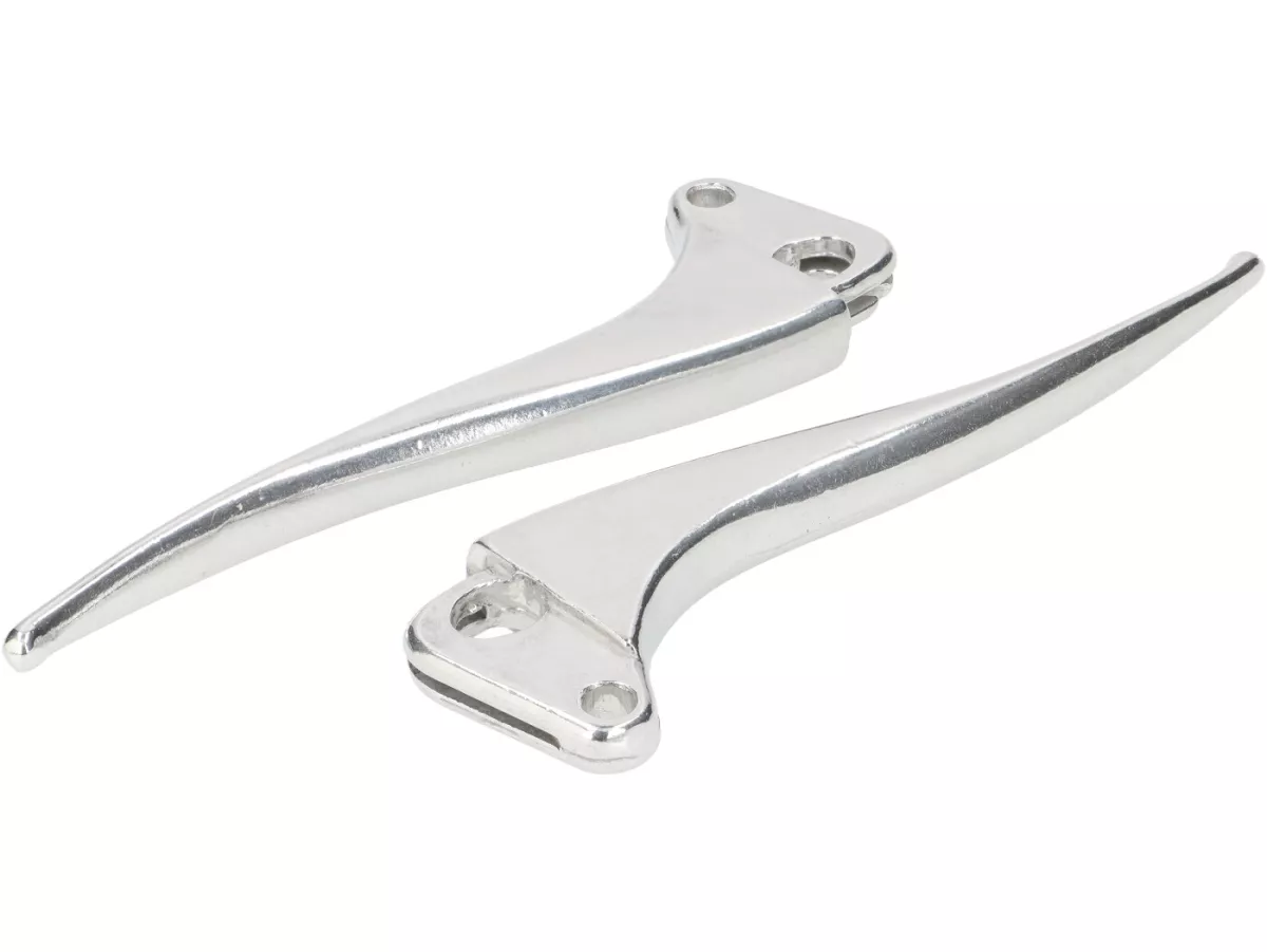 Brake and clutch lever set -OEM QUALITY, without ball end- Largeframe 1957-1968, Smallframe 1957-1968 - aluminium