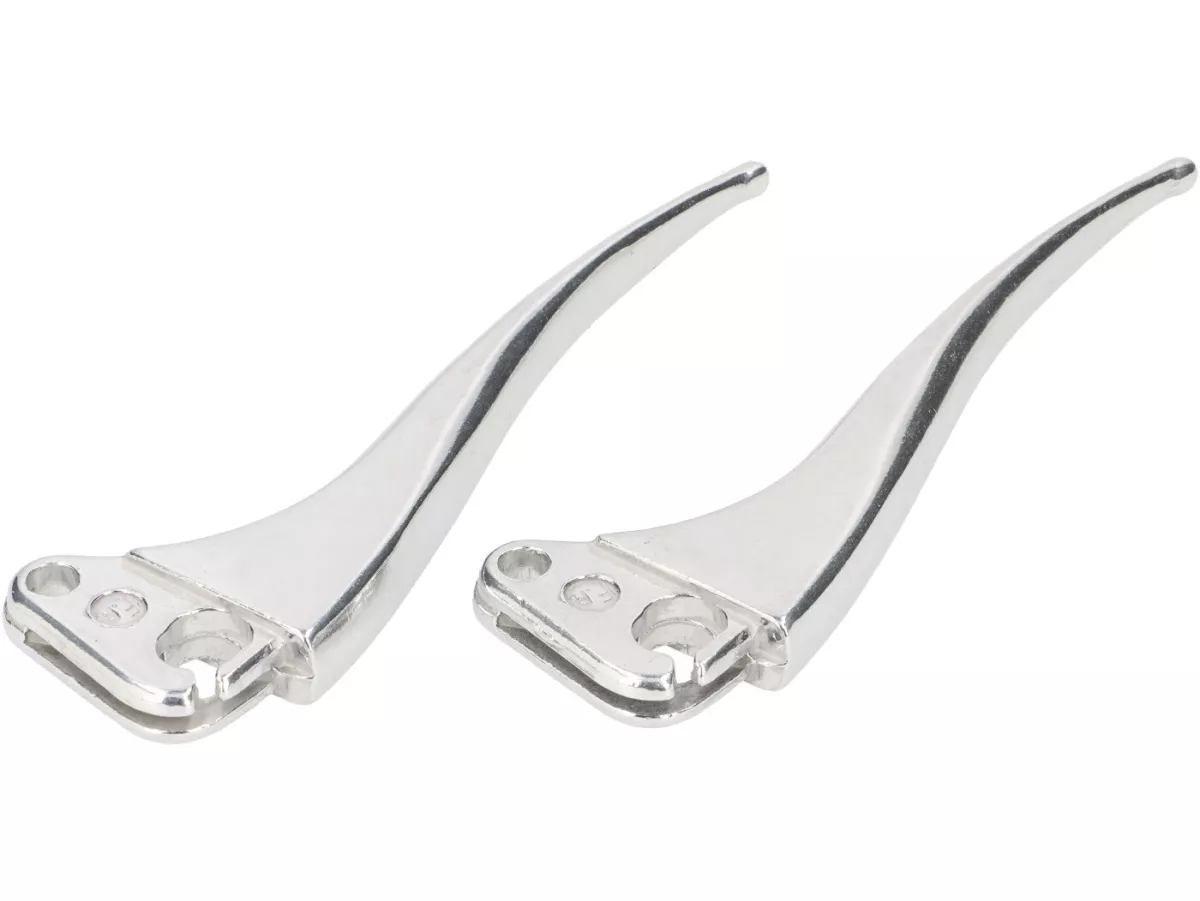 Brake and clutch lever set -OEM QUALITY, without ball end- Largeframe 1957-1968, Smallframe 1957-1968 - aluminium