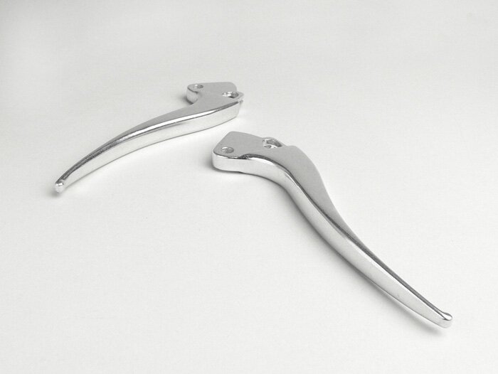 Palanca de freno + palanca de embrague (juego) - CALIDAD OEM, puntiaguda - Vespa VB, VS2T a VS5T, GS2 a GS3 - aluminio