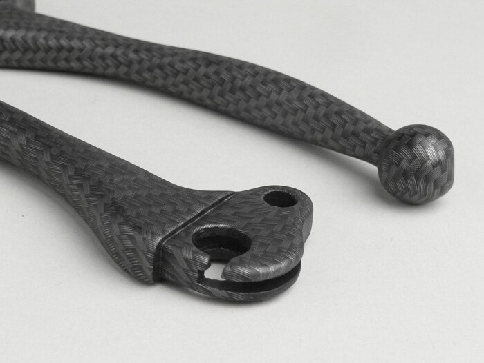 Brake and clutch lever set -OEM QUALITY- Vespa PX (- 1997) - carbon Style