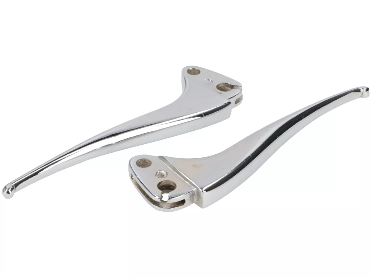 Bromsspak + kopplingsspak (set) -OEM KVALITET, riktad - Vespa Largeframe 1957-1968, Smallframe 1957-1968 - Krom