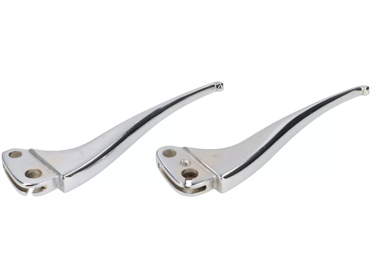 Bromsspak + kopplingsspak (set) -OEM KVALITET, riktad - Vespa Largeframe 1957-1968, Smallframe 1957-1968 - Krom