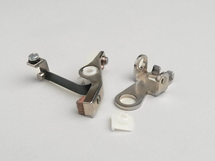 Contactos de encendido - CALIDAD OEM, largos sin perno guía - Vespa GS150 / GS3 VS1T a VS5T, GS160 (VSB1T), SS180 (VSC1T), Rally180 (VSD1T), PV125 (VMA2T, -78883), 50 Sprinter (V5SS2T - 1974), SS50 (V5SS1T), SS90 (V9SS1T)