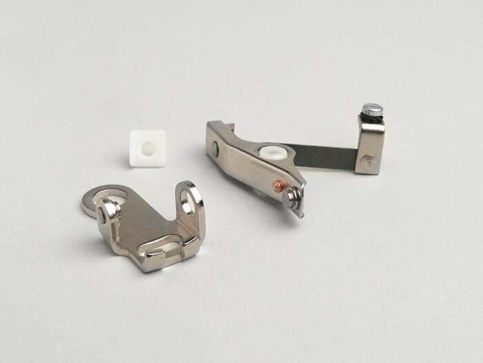 Contactos de encendido - CALIDAD OEM, largos sin perno guía - Vespa GS150 / GS3 VS1T a VS5T, GS160 (VSB1T), SS180 (VSC1T), Rally180 (VSD1T), PV125 (VMA2T, -78883), 50 Sprinter (V5SS2T - 1974), SS50 (V5SS1T), SS90 (V9SS1T)