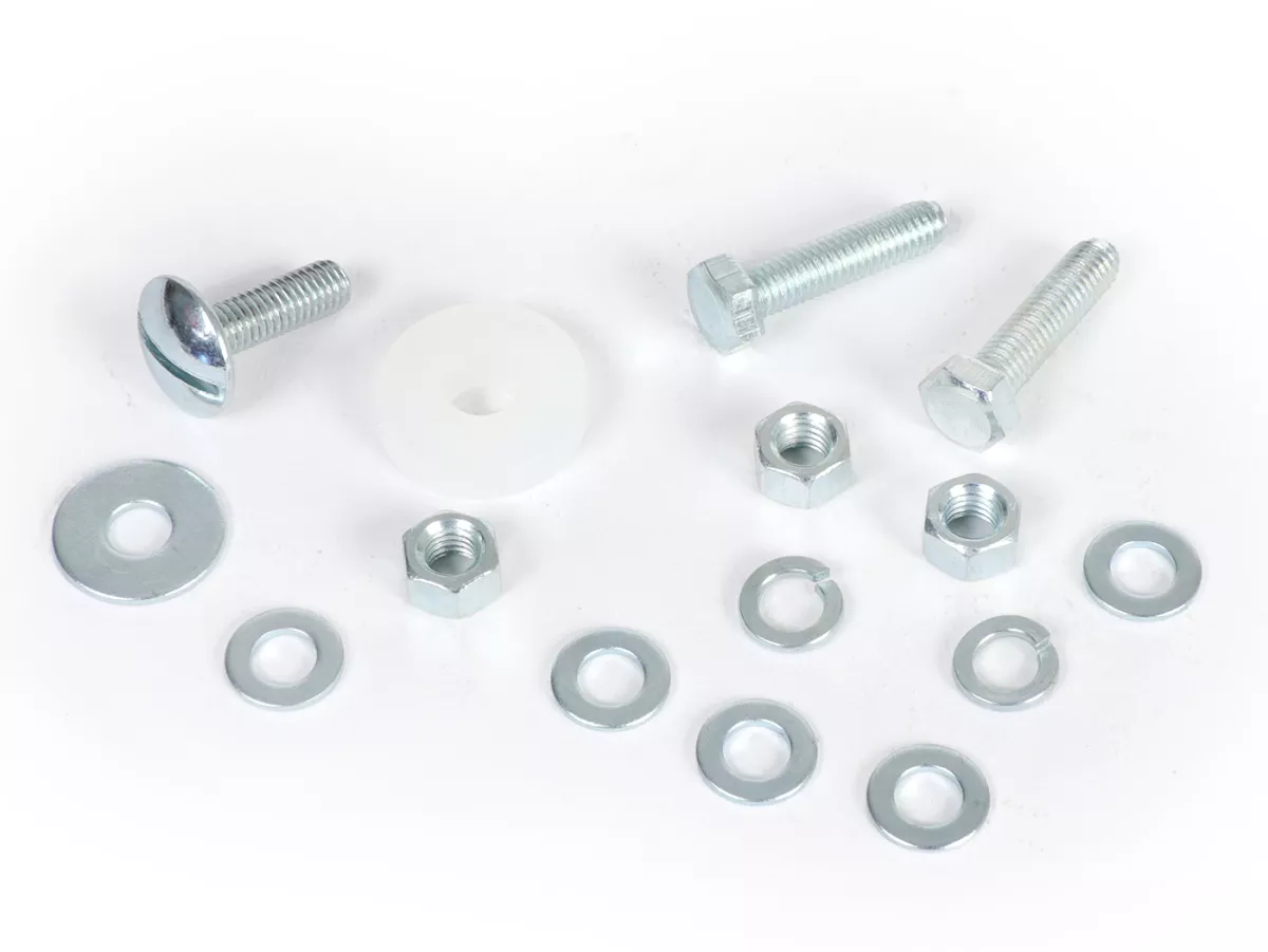 Juego de tornillos para guardabarros -CIF 15 piezas - Vespa Smallframe V50, 50N, PV, ET3 - se utiliza para la fijación completa del guardabarros a la pipa de dirección